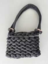Load image into Gallery viewer, Hand Knit Handbag | Charcoal | Velvet
