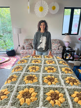 Load image into Gallery viewer, Custom Sunflower Granny Squares | Blanket or Pillow Case!