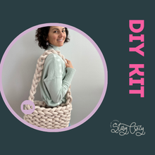 Load image into Gallery viewer, DIY Kit: Handbag | Video + PDF + Yarn | Hand Knitting | Tube Yarn
