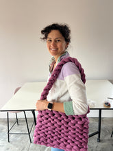 Load image into Gallery viewer, Hand Knit Handbag | Wisteria | Cotton