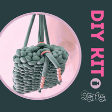 Load image into Gallery viewer, Cozy Book Bag | Full DIY Kit | Hand Knit with Tube Yarn