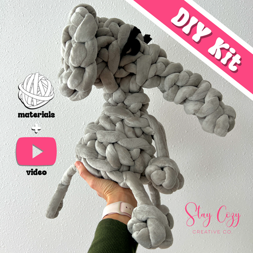 DIY Kit: Elephant Stuffie | INCLUDES VIDEO & YARN