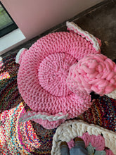 Load image into Gallery viewer, Jumbo Flamingo “Floatie” Lounger with removable pouf center