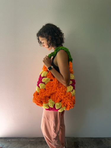 Granny Square Tote Bags | Chenille Yarn