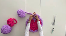 Load image into Gallery viewer, Heart Granny Square Pattern + Video Tutorial | Chenille Yarn | Hand Crochet | Full Resource Guide