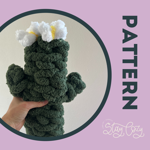 Saguaro Cactus Pattern | Chenille Yarn | Hand Crochet | PDF
