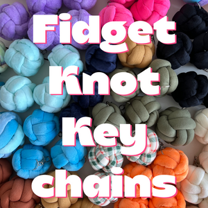 Fidget Knot Keychains - Various Colors