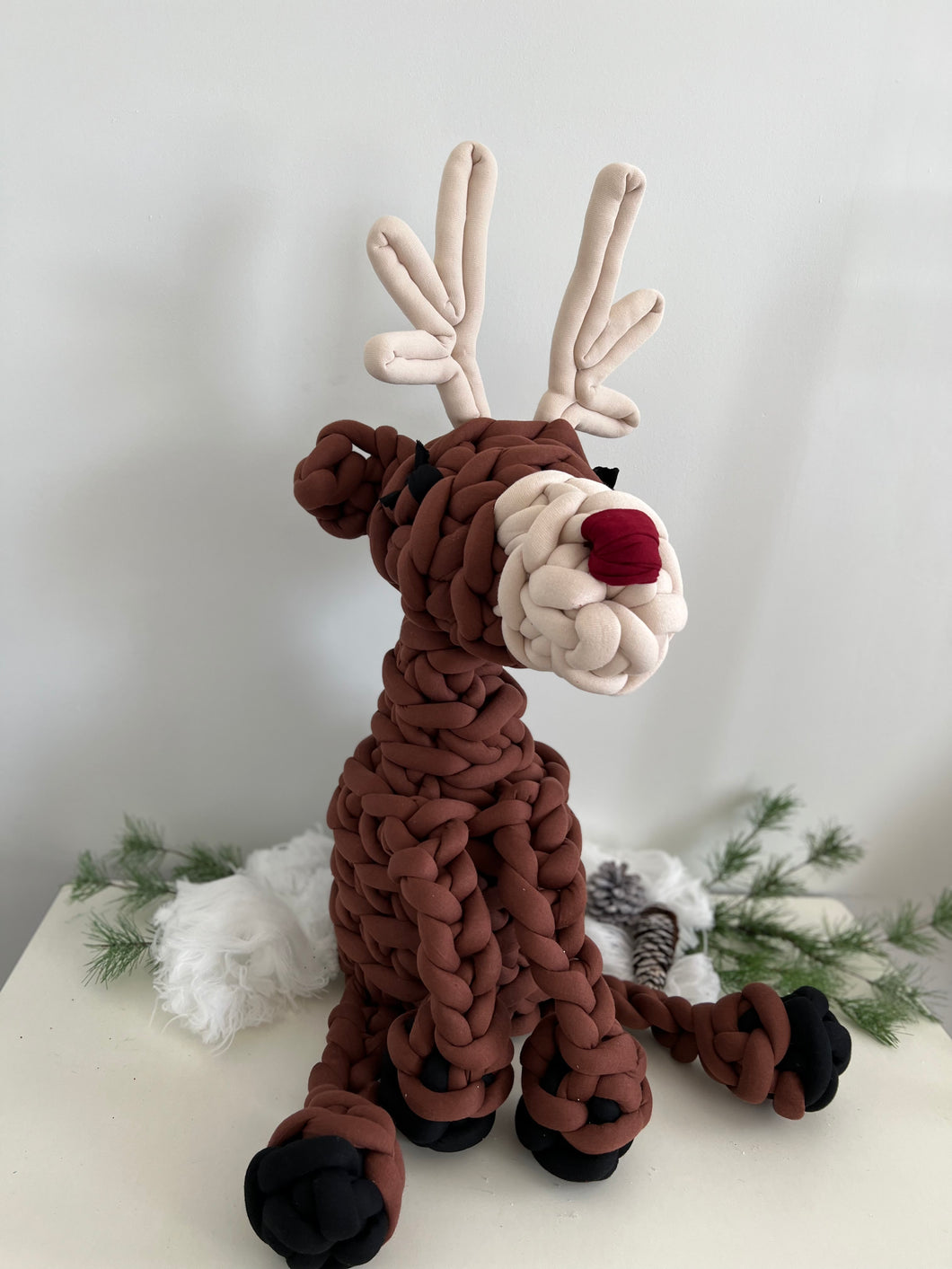 Rudolph the Red Nose Reindeer, Jumbo Stuffie [made to order]