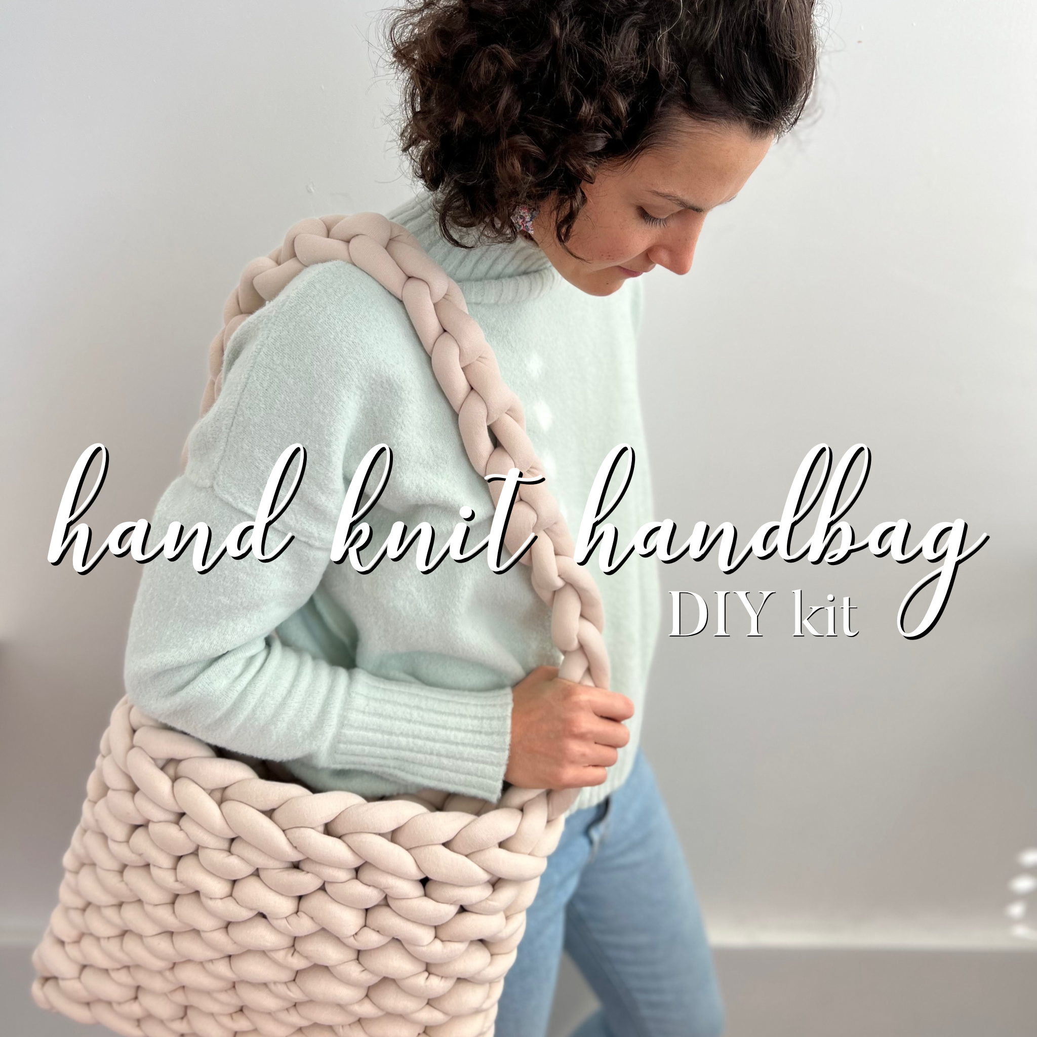 how to hand crochet a bag (hand knit chunky yarn bag tutorial