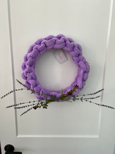 Lilac Wreath, Velvet, 14”