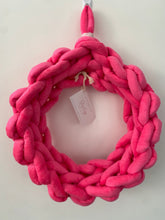 Load image into Gallery viewer, Velvet Pink Flamingo Wreath, 14”